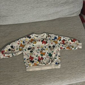 Zara Mickey Disney Toddler Sweatshirt Christmas 3-4yrs